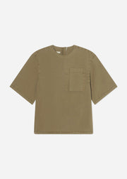 Oversized Shirt in Cotton - Olive - CO Collections